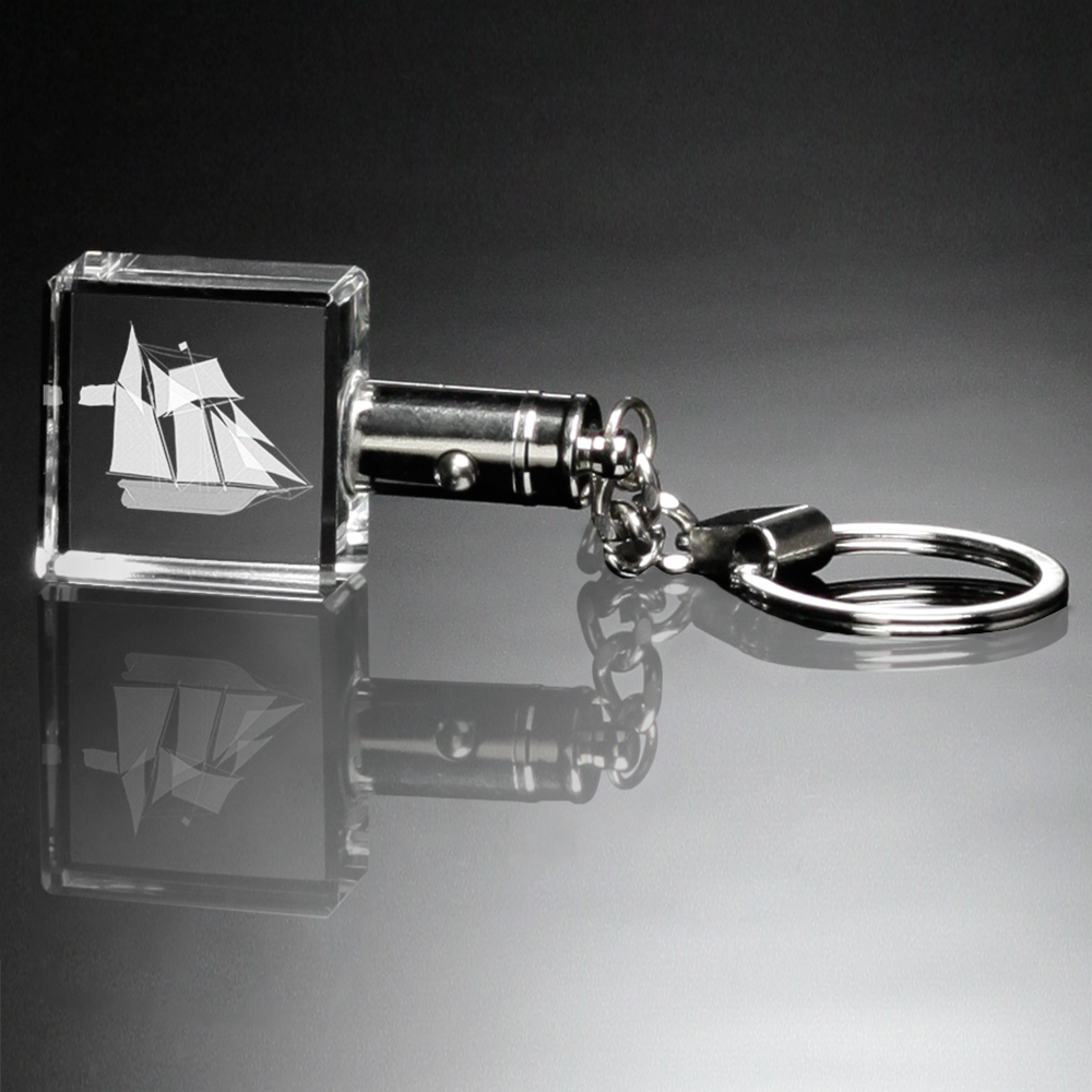 Keychain Lighted Square Keychain