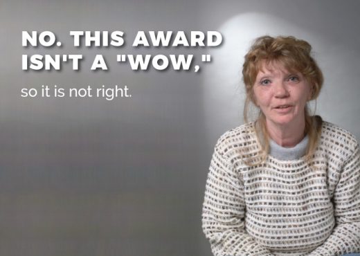 No. This award isn't a "WOW," so it is not right.